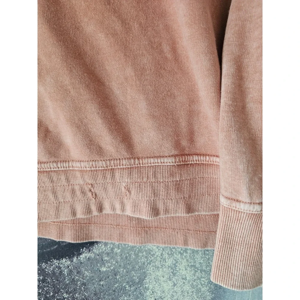 Jane and Delancey Womens Mineral Wash Pullover Hoodie Terracotta Pink Medium